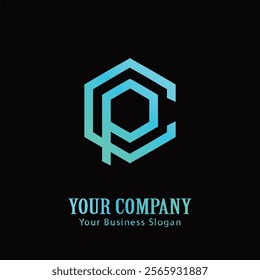 CP lettering logo is simple, easy to understand and authoritative