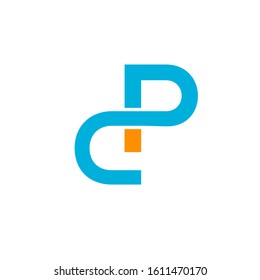 cp logo design simple modern template
