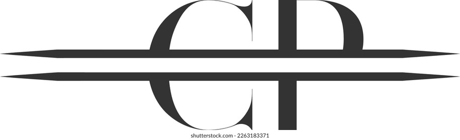 CP logo Design Template Vector Graphic Branding Element.