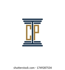 símbolo vectorial de diseño de logotipo de cp
