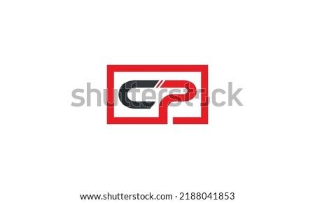 cp logo design vector illustraion