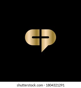 CP Logo Design. Vektorgrafik.