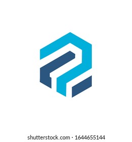 Plantilla de signo vectorial de diseño de logotipo cp
