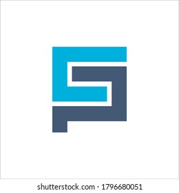símbolo vectorial de diseño de logotipo CP