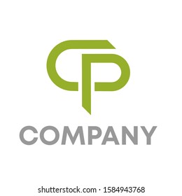 cp logo icon design template sign