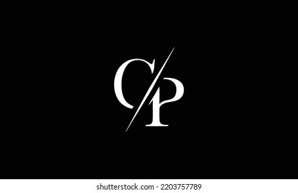 CP logo initial letter design template vector illustration 