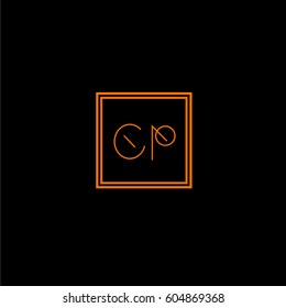 cp logo letter initial, Abstract Polygonal Background Logo, design for Corporate Business Identity,flat icon, Alphabet letter
