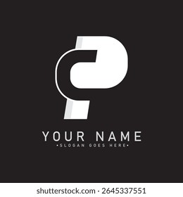CP Minimal Vector Logo - Simple Business Logo for C and P Monogram