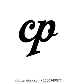 design de logotipo minimalista moderno cp com elegância intemporal, linhas limpas e espaço negativo inteligente — ideal para soluções de marca de negócios profissionais, criativas e premium.