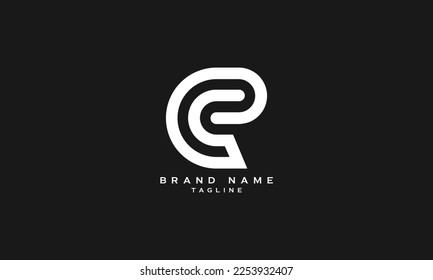 CP, PC, Abstract initial monogram letter alphabet logo design