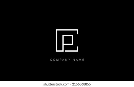 CP, PC alphabet letters logo monogram