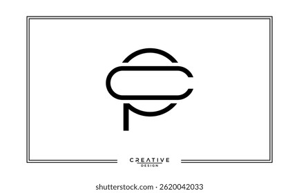 CP, PC, C, P, Abstract Letters Logo Monogram