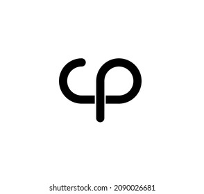 Cp pc initial letter logo