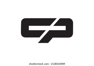 CP or PC Letter Initial Logo Design, Vector Template