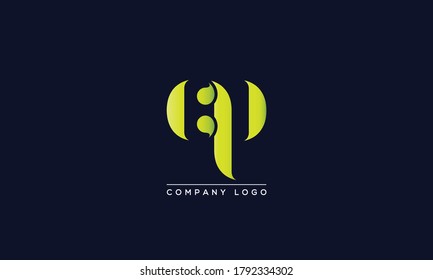 Diseño de logotipo CP, carta PC con tipografía moderna creativa