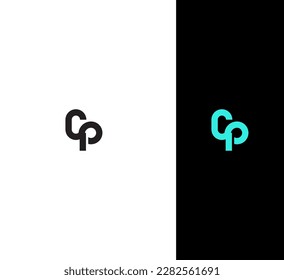CP, PC Letters logo with a minimalist design. Letters with elegant, simple and two letters design.