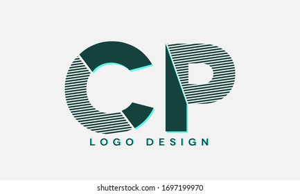 CP oder PC. Monogramm mit zwei Buchstaben C&P. Luxuriöses, einfaches, minimales und elegantes Design des CP-Logos. Vorlage für Vektorillustration.

