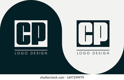 CP or PC. Monogram of Two letters C&P. Luxury, simple, minimal and elegant CP logo design. Vector illustration template.
