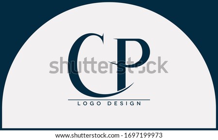 CP or PC. Monogram of Two letters C&P. Luxury, simple, minimal and elegant CP logo design. Vector illustration template.
