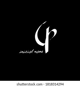 Cp Signature inicial plantilla de logotipo vectorial