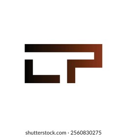 CP Simple alphabet modern minimalist negative space font vector business logo design