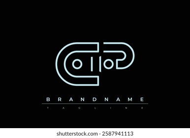 CP Technology Letter Logo Template. This tech letter logo is a graphic mark that uses letters to represent a technology company.