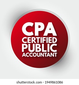 Cpa Certified Public Accountant Designation Provided Stock Vector ...