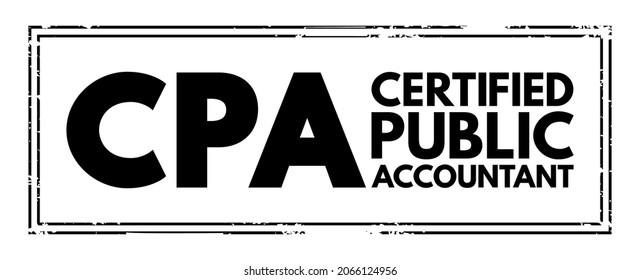 Cpa Certified Public Accountant Designation Provided Stock Vector ...