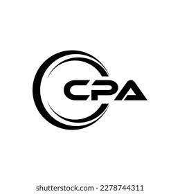 CPA letter logo design in illustration. Vector logo, calligraphy designs for logo, Poster, Invitation, etc.