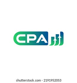 Logotipo CPA, símbolo vectorial de plantilla de logotipo comercial