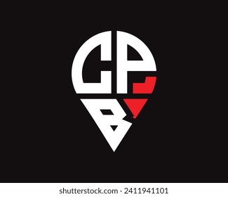 CPB letter location shape logo design