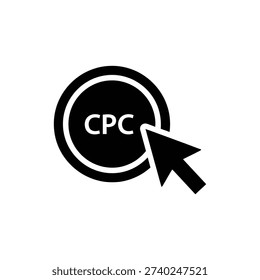 CPC Button Click Pay Per Click Icon