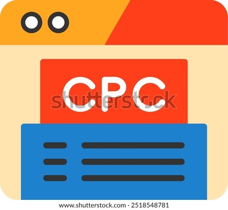 Cpc Flat Vector Icon Design