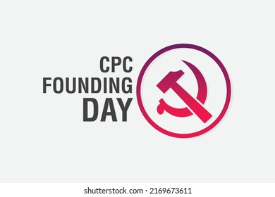 CPC Founding Day. July 1. Holiday concept. Template for background, banner, card, poster with text inscription. Vector EPS10 illustration