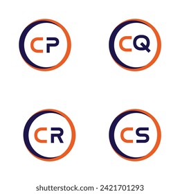 CP,CQ,CR,CS  Letter Logo Bundle Monogram set . icon, letter, vector, technology, business, art, symbol, set design .