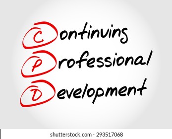 CPD - Continuing Professional Development, acronym business concept