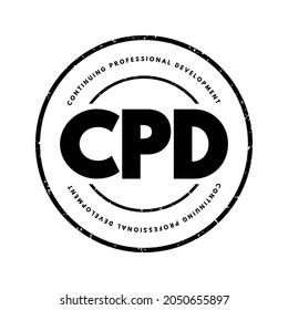 Cpd Continuing Professional Development Continuing Education Stock ...