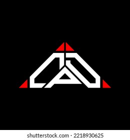 CPD letter logo creative design with vector graphic, CPD simple and modern logo in triangle shape.