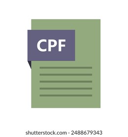 CPF icon illustrated on background