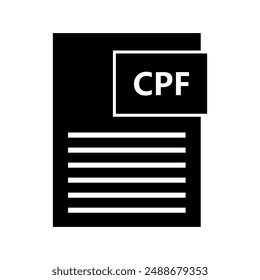 Icono de CPF ilustrado en el fondo
