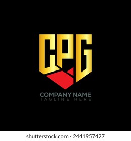 Diseño abstracto del logotipo de la letra CPG. Diseño único de CPG. GPC.
