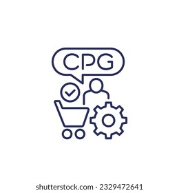 CPG line icon, Consumer Packaged Goods