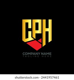 Diseño abstracto del logotipo de la letra de CPH. Diseño único de CPH. CPH.
