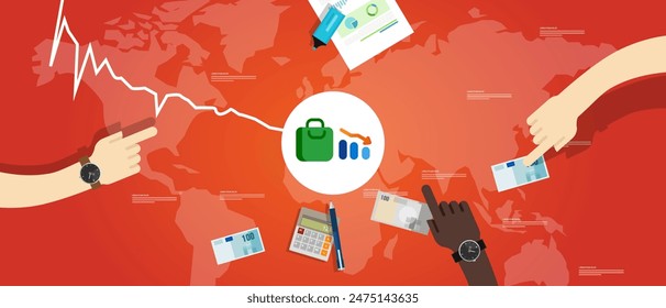 La caída del índice de Precio de consumo del IPC disminuye la confianza consumista en la economía crisis del poder adquisitivo