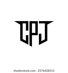 CPJ letter logo design with white background in illustrator, vector logo modern alphabet font overlap style, calligraphy designs for logo, Poster, Invitation, etc.