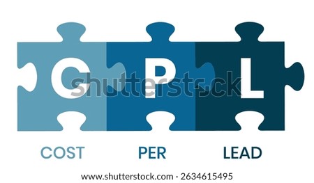 CPL - Cost Per Lead acronym, business concept background. vector illustration concept with keywords and icons. lettering illustration with icons for web banner, flyer, landing page, presentation