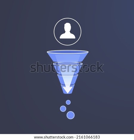 CPL - Cost per Lead vector icon. CPL digital marketing pricing model business concept with sales funnel. Cost per acquisition (CPA) Ecommerce funnel Cost-per-lead concept illustration