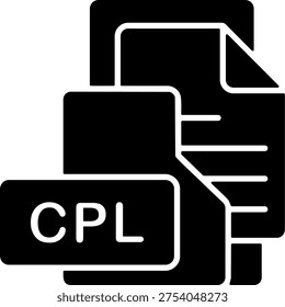CPL File Format Folder Icon Design Symbol