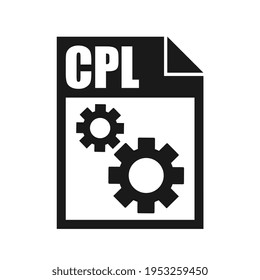 CPL File Vector Icon, Flat Design Style