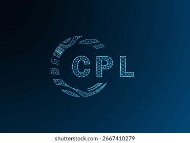CPL low poly letter logo vector design. CPL lower poly logo design. CPL unique low poly logo design.